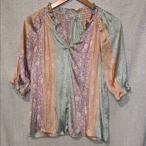 Current Air Floral Multicolor Women's Top Size XS